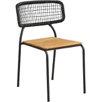 Ebuy24 Nashville chaise de jardin naturel, noir.