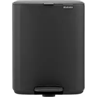 Brabantia Poubelle à Pédale Bo 12l Design Compact, Ouverture Facile Au Pied - International Bv