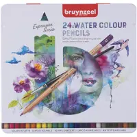 Bruynzeel Expression crayons d'aquarelle, boîte métallique de 24