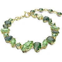Swarovski Gema Bracelet Différentes coupes Vert Or, (Métal )