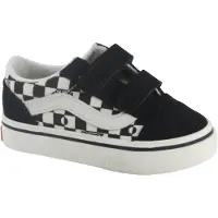 Vans Baskets basses enfant Old Skool V GEO CHECK BLACK filles - Noir - 21