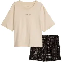 Marc o'polo Pyjama ' Mix N Match ' beige / brun foncé / noir