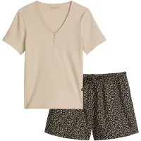 Marc O'Polo Pyjama ' Mix N Match ' beige / marron
