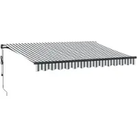 vidaXL Store automatique avec LED anthracite et blanc 350 x 250 cm