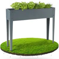 Arebos Potager surélevé 101,5 x 26 x 80 cm Châssis de culture Potager pour herbes aromatiques et légumes Balcon