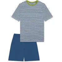 Schiesser Pyjama ' Teens Nightwear ' bleu / blanc
