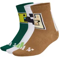 Adidas Chaussettes de sport 'MINECRAFT' marron / gris / vert / blanc