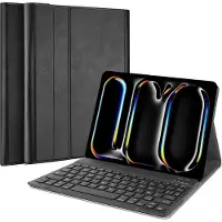 Cazy Housse pour Tablette avec Clavier compatible avec iPad Pro 11 (2020) - Étui Clavier Bluetooth AZERTY - Noir