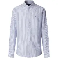 Hackett London Chemise 'Ess' bleu clair / blanc