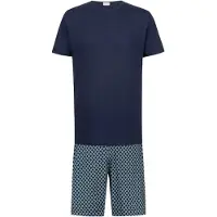Mey Pyjama court marine / sapin / blanc