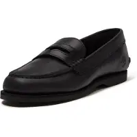 Timberland pour femme. TB0A5MXNW021 Mocassins en cuir Classic Boat noirs (41 W), Plat, Aucun, Casuel, Classique