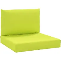 vidaXL Coussins de palette lot de 2 vert vif tissu oxford