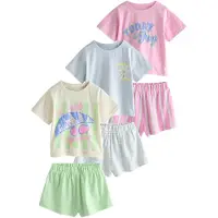 Next Pyjama chamois / bleu clair / vert clair / rose