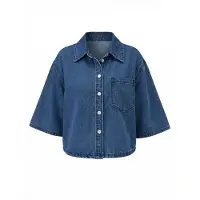 Imily Bela Chemisier bleu denim