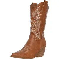 Salinyang Bottes de cowboy beige / camel