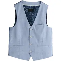 Next Gilet bleu clair / blanc