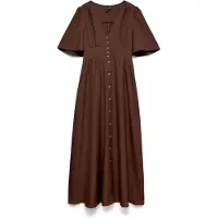 Vero Moda Robe 'VMMelaney' brun foncé
