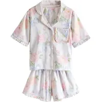 Next Pyjama écru / bleu / vert clair / rose clair