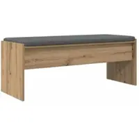 vidaXL Banc d'entrée avec coussin Chêne artisanal 100 x 38 x 46 cm