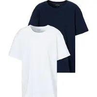 BOSS pour homme. 50475287 Pack 2 T-shirts Comfor blanc, marine (4XL), Casuel, Coton, Manche courte