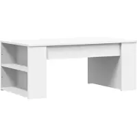 vidaXL Table basse blanche 102x55x42 cm Bois composite