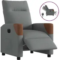 vidaXL Fauteuil relax électrique gris foncé Tissu