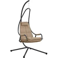 vidaXL Chaise uf suspendue Taupe 94 x 107 x 196,5 cm Acier