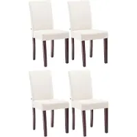 CLP lot de 4 chaises de salle à manger Ina tissu cappuccino