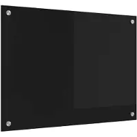 vidaXL Dos de cuisine noir 70 x 50 cm Verre trempé