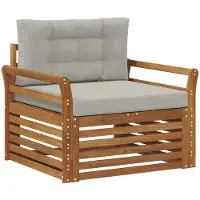 vidaXL Canapé d'extérieur en bois d'acacia massif et polyester