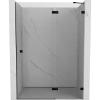 Mexen Lunar porte de douche pivotante droite 130 cm, transparent, noir - 834-130-000-70-00-P