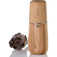 AdHoc MP712 Moulin à sel ou à poivre Yono 18cm, Acier inoxydable | Chêne clair