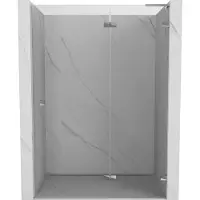 Mexen Lunar L Porte de douche, charnières à droite, 140 cm, transparent, chrome - 834L-140-000-01-00-P