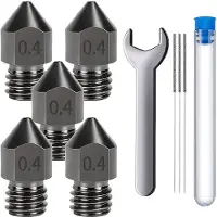 MMOBIEL 5 extrudeuses pour buses d'imprimantes 3D 0,4 mm acier MK8 pour Creality série Ender