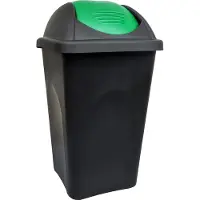 Stefanplast Poubelle avec couvercle basculant, vert