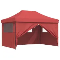 vidaXL , tente de fête, 279 x 410 x 315 cm, couleur bordeaux, tissu Oxford