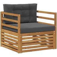vidaXL Canapé d'extérieur en bois d'acacia massif et polyester