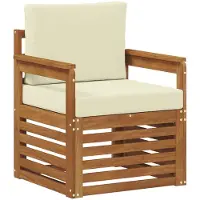 vidaXL Ensemble de canapés d'extérieur en bois d'acacia massif et polyester
