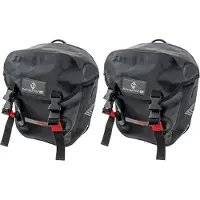 M-Wave manitoba petite sacoche pour porte-bagage ou guidon noir 2 x 12,5 l