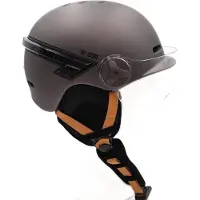 CASR Casque de vélo Casque de scooter LED Glow Casque de scooter Visière Oreillettes amovibles