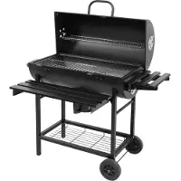 LUND Barbecue au charbon de bois 71 x 35 cm avec couvercle et tablette