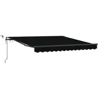 vidaXL , store enroulable, noir, 350 x 250 cm, polyester