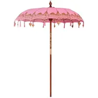 vidaXL Parasol balinais rose 185 x 185 x 260 cm