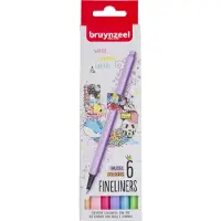 Bruynzeel Fineliner Set 6 Farben Pastell (6x)