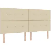 vidaXL Tête de lit LED avec rampes d'éclairage LED Crème 200 cm Tissu