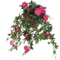 Mica Pétunia plante artificielle rose foncé en pot L50