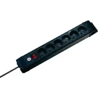 Brennenstuhl Multiprise Premium 6 Prises Noire Protection Accrue Et Interrupteur Lumineux -