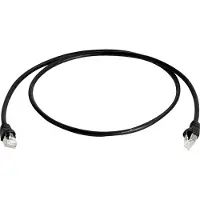 Telegärtner 100009137 RJ45 Network cable, patch cable CAT 6A S/FTP 50.00 m Black Flame-retardant, Halogen-free, UL-approved 1 pc(s)