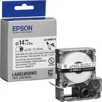 Epson LK-6WBA14 ruban thermorétrécissant 14 mm (d'origine) - noir sur blanc