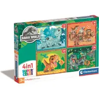 Clementoni , le Puzzle européen Made in Italie Puzzle Puzzle 4 En 1 - Jurassic World - 10 à 25 pièces